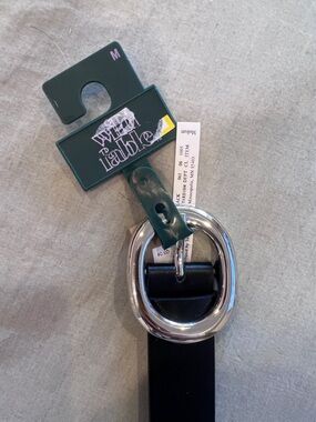 Wild Fable faux Leather Belt with Silver Oval Buckle